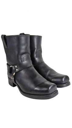 Motorcycle Boots Price: $195 Our shorter Harness Boot sports that same great American flair with definitive O-ring, straps and studs. Made in the USA. Goodyear Welt