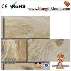 an image of marble tile with different colors and sizes on it, including brown and beige tones