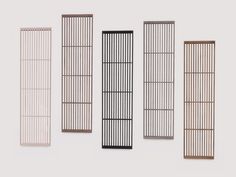 four different sized metal wall panels on a white background