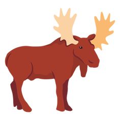 an image of a moose with antlers on it's head