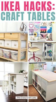 the ikea hacks craft tables are great for small spaces