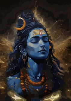 Shiv Illustration Lord Shiva, Mahadev Digital Art, Mahadev Smile Face Wallpaper, Meaning Full Painting, Mahadev Painting Canvas, Mahadev Illustration, Shiv Illustration, Lord Shiva Illustration, Shiv Ji Painting