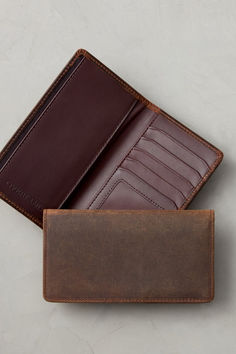 The Amarillo water buffalo leather wallet has it all: plenty of slots and spaces to hold cards, IDs, and more, along with a secure checkbook insert. Checkbook Wallet, Water Buffalo, Buffalo Leather