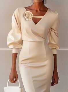 Classic Dresses, Fashion Classic Dresses Online for Sale - fehaute | fehaute White Wrap Dress, Classic Dresses, Fashion Top Outfits, Friends Wedding, Classic Dress, Dressy Casual, Friend Wedding, Dresses Online, Clothing Store