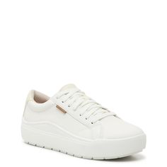 Whether youre mall walking to get in your steps or taking an afternoon stroll in the park, these womens Dr. Scholls Time Off white platform sneakers offer daily comfort with feminine flair. Made of printed fabric upper made from recycled bottles to help reduce your carbon footprint, these casual sneakers have a round toe, secure lace-up front closure, Foam lining made from recycled bottles, anti-microbial, anti-odour Insole Technology with anatomical cushioning, and a synthetic platform sole. | Dr Scholls Shoes, White Platform Sneakers, Reduce Your Carbon Footprint, Dr Scholls, White Platform, Dr. Scholl's, Recycled Bottles, Platform Sneaker, Carbon Footprint