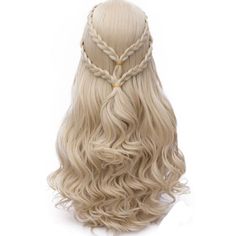 PRICES MAY VARY. 【Ready to Wear】We pre-braid the braid of this blonde wig, but it may be not as full-looking as in the picture due to the long transportation, upon arrival just simply shake and comb it gently out for a full flow look. 【Matte Quality Material】 The long wave wig was made from imported matte hair fiber, not gloss, shiny either, can heat up to 130 degrees with flat iron or curler. 【 Wig Occasion】This blonde braid wig can work for Halloween costumes, Theme parties, Comic Con, or just Dutch Braid Hairstyles, Curly Braids, Blonde Braids, Back To School Hairstyles, Long Blonde, Long Braids, Costume Wigs, Braids Wig, Blonde Wig