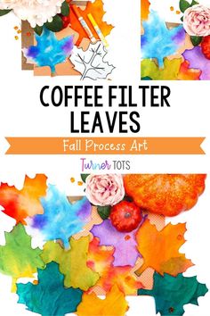 coffee filter leaves fall process art project for kids