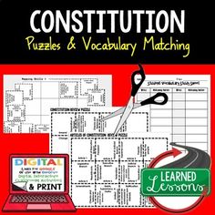 the new nation puzzles and vecaular matching