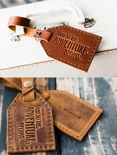 Leather Luggage Tag And So The Adventure Begins HUGE Leather Luggage Tag, The Adventure Begins, Adventure Begins, Leather Luggage Tags, Huge Sale, Leather Luggage, And So The Adventure Begins