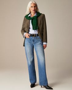 J.Crew: Point Sur Low-rise Straight Jean For Women She Lied, Fam Pics, Boots Jeans, Hair Wrap Scarf, J Crew Style, Older Brother, Fall Outfits For Work, 2024 Vision, Grappling