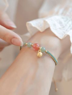 1pc Lotus & Lucky Bead Braided Bracelet Suitable For Women's Daily Wear Multicolor    Fabric     Women Fashion Jewelry, size features are:Bust: ,Length: ,Sleeve Length: String Bracelets, Handmade Fashion Jewelry, Braided Bracelet, Watches Women Fashion, Red Agate, String Bracelet, Bead Jewellery, Braided Bracelets, Agate Beads