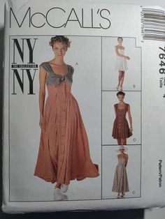 a woman's dress and top sewing pattern