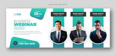 a business webinar banner with two men in suits and ties looking at a tablet