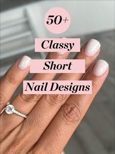 Classy Short Nail Designs, Short Natural Nails, Elegant Manicure, Milky Nails, Nail Color Trends, Short Gel Nails, Look Short, Wedding Nails Design