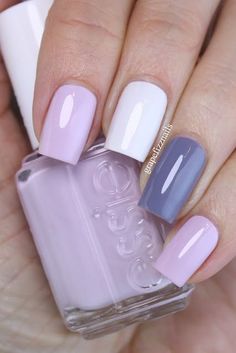 Lindas se separadas Nail Ideas Pastel Colors, Pastel Color Nails, Skittle Mani, Unghie Sfumate, Nagellack Trends, Petal Pushers, Spring Nail Colors, Pin Design, Shellac Nails