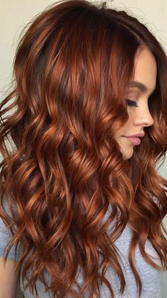 red hair color ideas Textured Waves, Grow Out, Auburn, Red Hair, Hair Color, House Styles