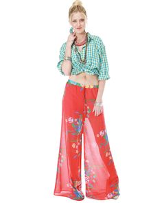 Printed Chiffon Pants Look Hippie, Genie In A Bottle, Chiffon Pants, Wideleg Pants, Flying Tomato, Print Chiffon, All Shapes, Salt Pepper, Los Angeles California