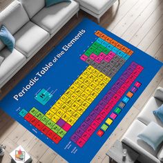 Periodic Table Rug,Periodic Rug,Science Rug,Boy Room Rug,Chemist Element Rug,Teen's Rug,Girl Room Rug,Classroom Rug,Educational Rug,Chemical Rug,Colorful Rug,Chemistry Table Rug,Back To School Gift, MS125 Please note that this is the size of the mat when ordering.  The size in our store (40 cm X 60 cm) = ( 15.7 inches X 23.6 inches ) ( Mat Size ) is the smallest mat size. * We produce our rugs with Non-Slip Cotton Base. It does not shed or smell. * Our rugs are produced with 3D digital printing technology. * Our rugs do not lose their liveliness and their colors never fade. * You can wash our rugs in the washing machine at 30 degrees without squeezing. Our rugs have passed thousands of washing tests and have maintained their liveliness and brightness of the first day. * You will not experi Chemistry Table, Girl Room Rug, Girls Room Rugs, Boys Room Rugs, Periodic Table Of The Elements, Classroom Rug, Table Rug, Rug Colorful, Back To School Gift