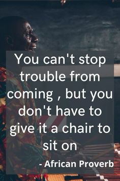 a man sitting at a piano with a quote on it that says, you can't stop trouble from coming, but you don't have to give it a chair to sit on