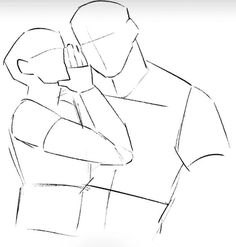 a drawing of a man and woman embracing each other