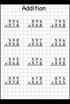 worksheet for addition to help students practice their math skills