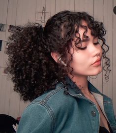 Curly Hair, Bangs, A Woman, Hair