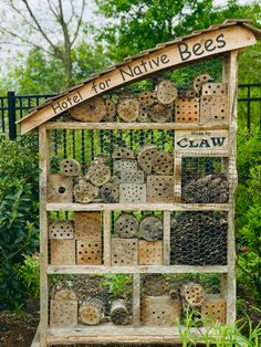 a bird house made out of bee boxes