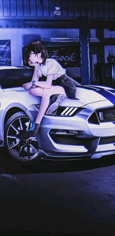 Anime autos Anime Mommy Wallpaper, Car And Anime Wallpaper, Cars With Anime Characters, Car X Anime Wallpaper, Waifu Wallpapers For Iphone, Anime Car Wallpapers, Jdm X Anime Wallpaper, Car Girl Wallpaper, Anime Car Art