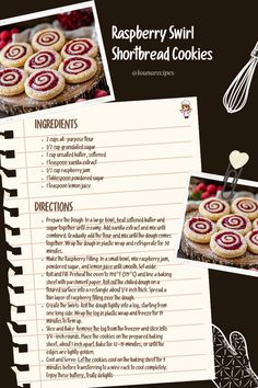 recipe for raspberry swirl shortbread cookies