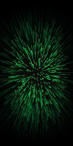 an abstract green and black background with lots of small dots in the center, as well as