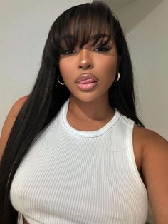 Hair Name: Bangs Wig Hair Style: Straight Wigs With Bangs Hair Length: 8-30 inch Wig Weight: 200-320g/Wig (Depending on Lengths and Density) Color: Natural Black #1B Density: 180% Cap Size: Medium, about 22.5inches Quality: 100% Virgin Human Hair Last for One More Year Hairline Bangs Shipment: DHL, FedEx, or UPS 5-7 business days.