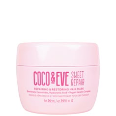 A vitamin-rich formula, inspired by tropical Balinese fruits, the Sweet Repair Repairing and Restoring Hair Mask by Coco and Eve nourishes and renews the look of hair in just five minutes.  Suitable for dry and damaged hair, the mask is fortified with vegan keratin, biomimetic ceramides and hyaluronic acid, working in harmony to lock-in moisture. Wrapping each fibre in these hydrating actives helps to reduce the look of split ends and protect from breakage, while the blend of fruit extracts prom Coco And Eve, Coco Eve, Shower Essentials, Fig Fruit, Dry And Damaged Hair, Hydrating Hair Mask, Banana Fruit, Hair Masque, Benzoic Acid