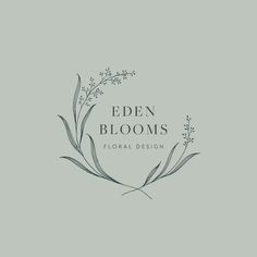 the logo for eden blooms floral design