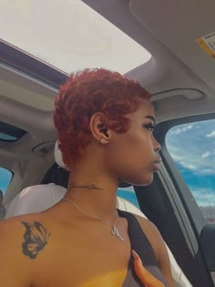 Short Hair Pixie Cuts Black Women, Red Pixie Haircut, Short Relaxed Hairstyles