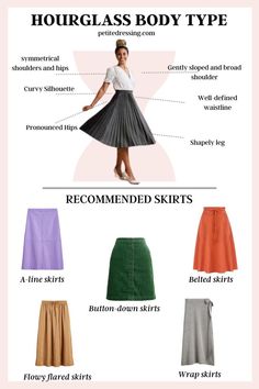 These skirts accentuate the narrowest part of your waist and flare out, highlighting your curves. Fashion Mistakes, Body Shape, Skirt