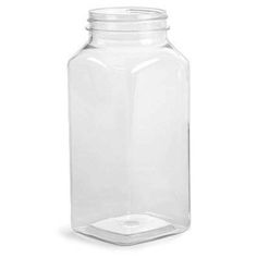 a clear glass jar with a white lid