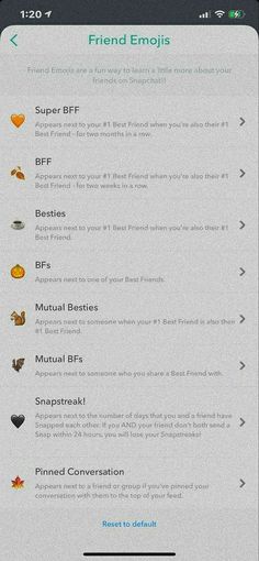 the menu for friends emojis on an iphone