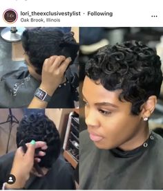 Short Hair Black Women, Permed Hair, Short Sassy Haircuts, Short Hair Pixie Cuts, Quick Weave Hairstyles, Short Sassy Hair, Edgy Short Hair