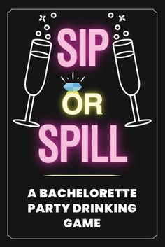 Are you ready to PAAARRRTTTAY?!Calling all bridesmaids and the bride-to-be, it's time for a drinking bachelorette party game that'll have you laughing for hours! Your Quirky Aunt introduces our newest party game, SIP OR SPILL! This hilarious naughty book has over 100+ Would You Rather Bachelorette questions that is sure to create some memorable bachelorette moments! What's all the fuss about? How do you play? Step 1: Give this book as a gift to the beautiful BRIDE-to-be!Step 2: Get together with Bachelorette Questions, Bachelorette Party Games Funny, Bachelorette Party Games Drinking, Bachelorette Party Activities, Adult Drinking Games, Bachelorette Party Game, Diy Bachelorette Party, Pre Wedding Party, Drinking Game