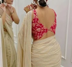 Model Blouse Designs Latest, Blouse Design For Women, Saree Blouse Back Neck Designs, Blouse Design Back Neck, Neck Design Back, Nepali Dress, Blouse Designs For Silk Sarees, Blouse Design Back, Blouse Neck Designs Latest