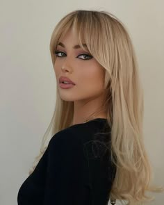 Chili Chili, Bangs With Medium Hair, Blonde Hair Inspiration, Blonde Hair Looks, Hair Stylies, Hair Inspo Color, Curtain Bangs