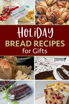 Holiday Bread Recipes for Gifts Unique Quick Bread Recipes, Christmas Breads For Gifts Packaging, Bread Recipes For Christmas, Homemade Bread For Christmas Gifts, Bread Recipes For Gifts, Gift Loaf Bread, Yule Bread Recipes, Bake Sale Bread Ideas, Christmas Breads Gifts