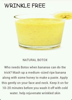 Botox Wrinkles, Banana Mask, Natural Botox, Creme Anti Age, Anti Aging Secrets, Anti Aging Wrinkles, Anti Aging Facial