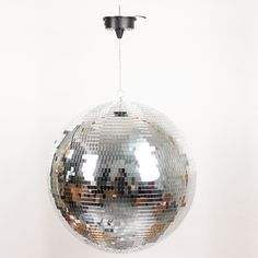 a disco ball hanging from the ceiling