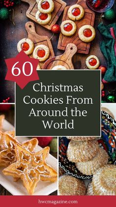 christmas cookies from around the world with text overlay that reads 60 christmas cookies from around the world