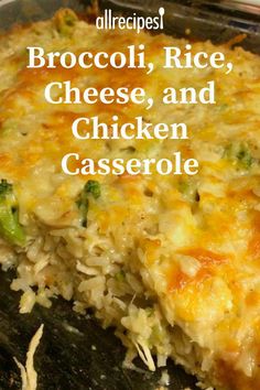 broccoli, rice, cheese and chicken casserole