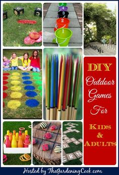 7 Great DIY Outdoor Games and Activities for kids and adults Backyard Games For Kids, Outdoor Games For Kids, Backyard For Kids, Kids Party Games, Diy Games, Birthday Party Games