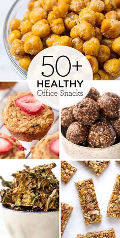 the top ten healthy office snacks that are easy to make and great for snacking