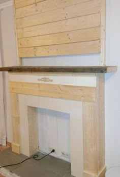 the fireplace is being built and ready to be installed in the living room or kitchen