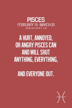 pisces quote on red background with zodiac sign